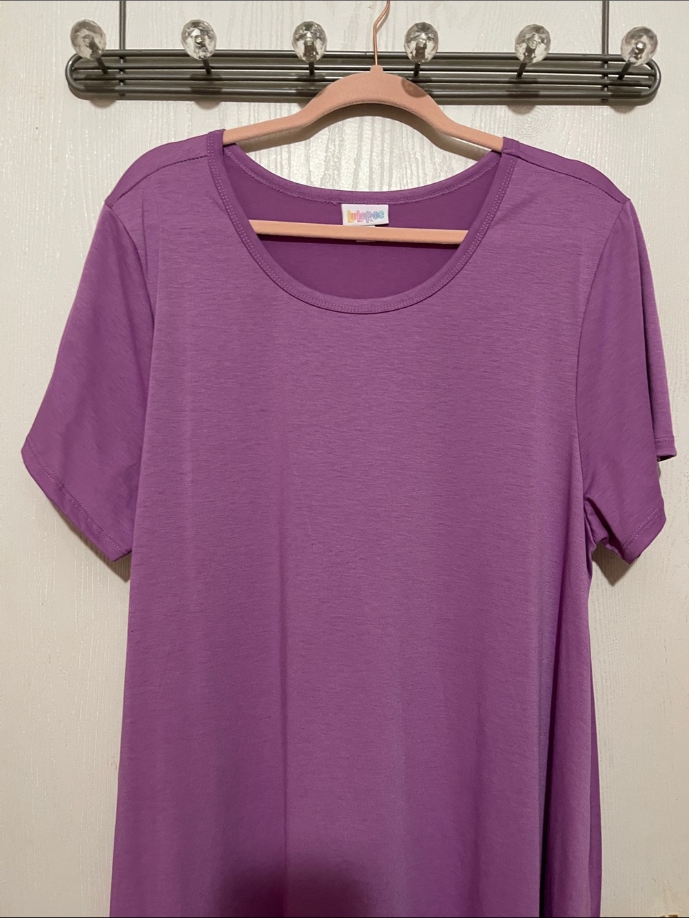 LuLaRoe Jessie Purple Scoop Neck Women's Dress Pockets 3XL BNWOT.